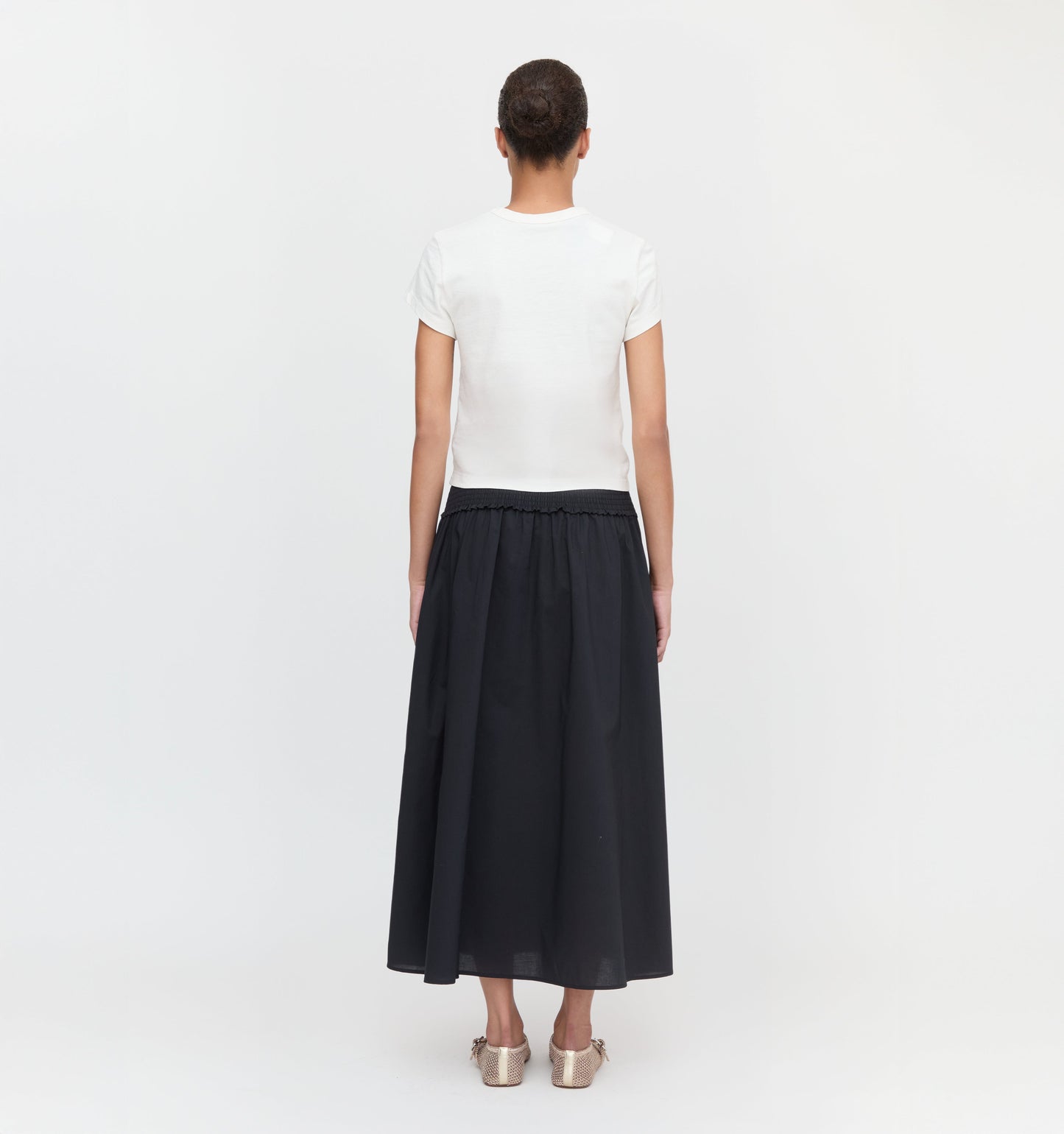 The Delphine Nap Skirt - Black Cotton