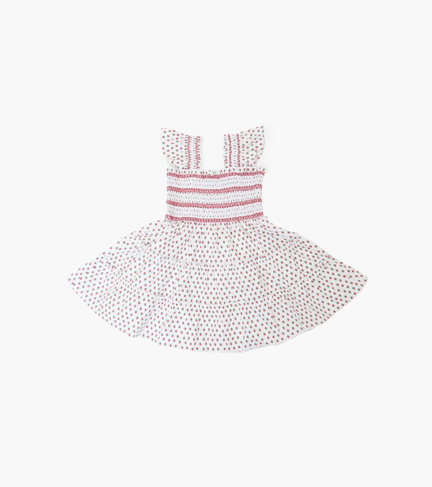 The Tiny Ellie Nap Dress - White Poppy Half Drop