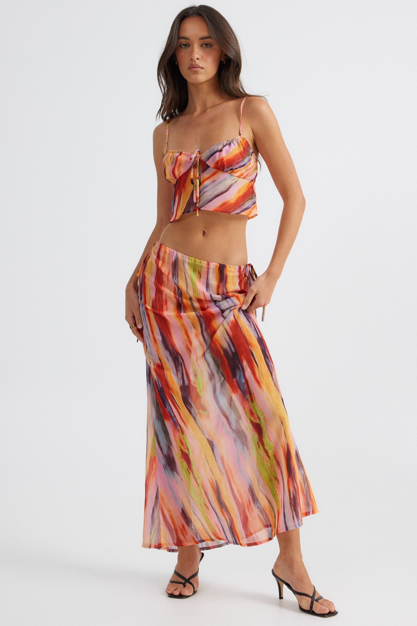 St Barts Tie Up Cami - Print