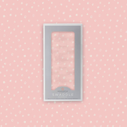 BABY - Pink Pearl Polka Dot Bamboo Swaddle