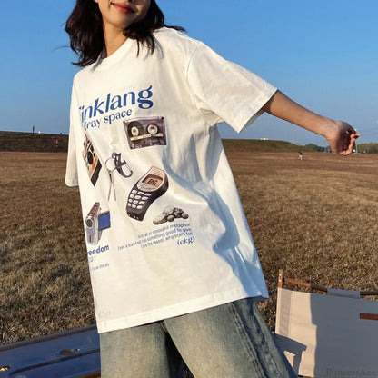 90s Retro Cotton Harajuku T-shirt