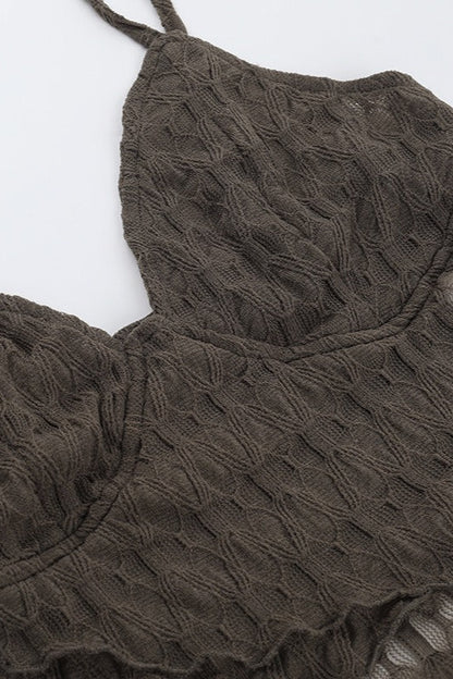 V Neck Lace Irregular Cami Top