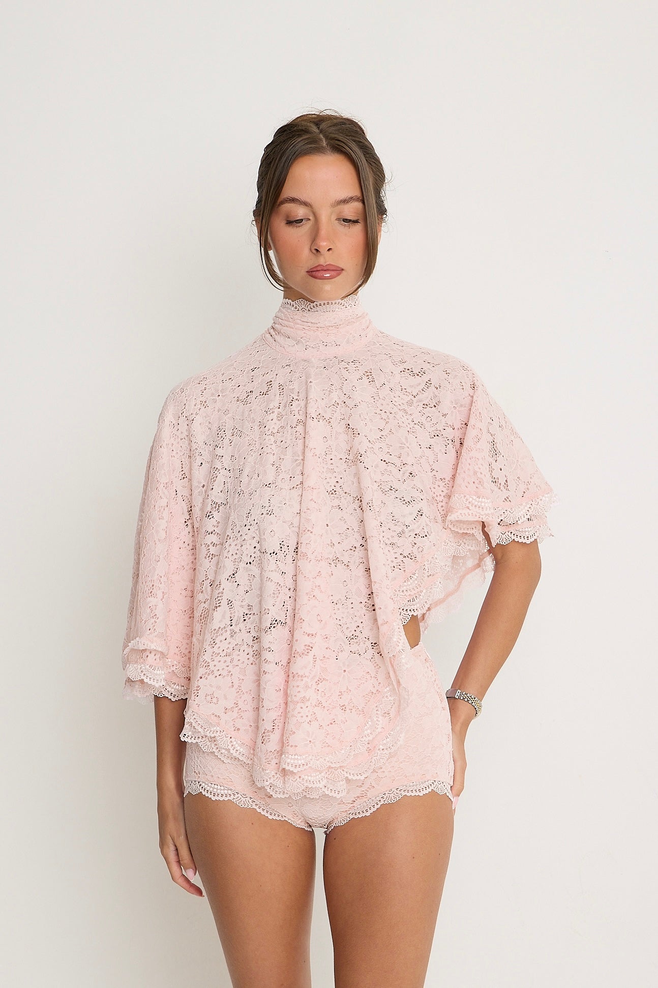 Carmen Lace Shorts | Pink