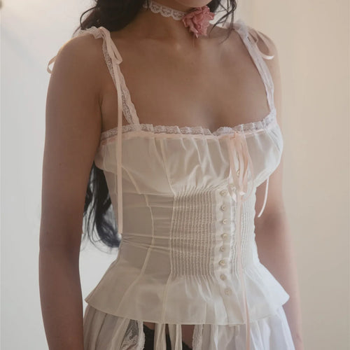 Lace Patchwork Bustier Crop Top
