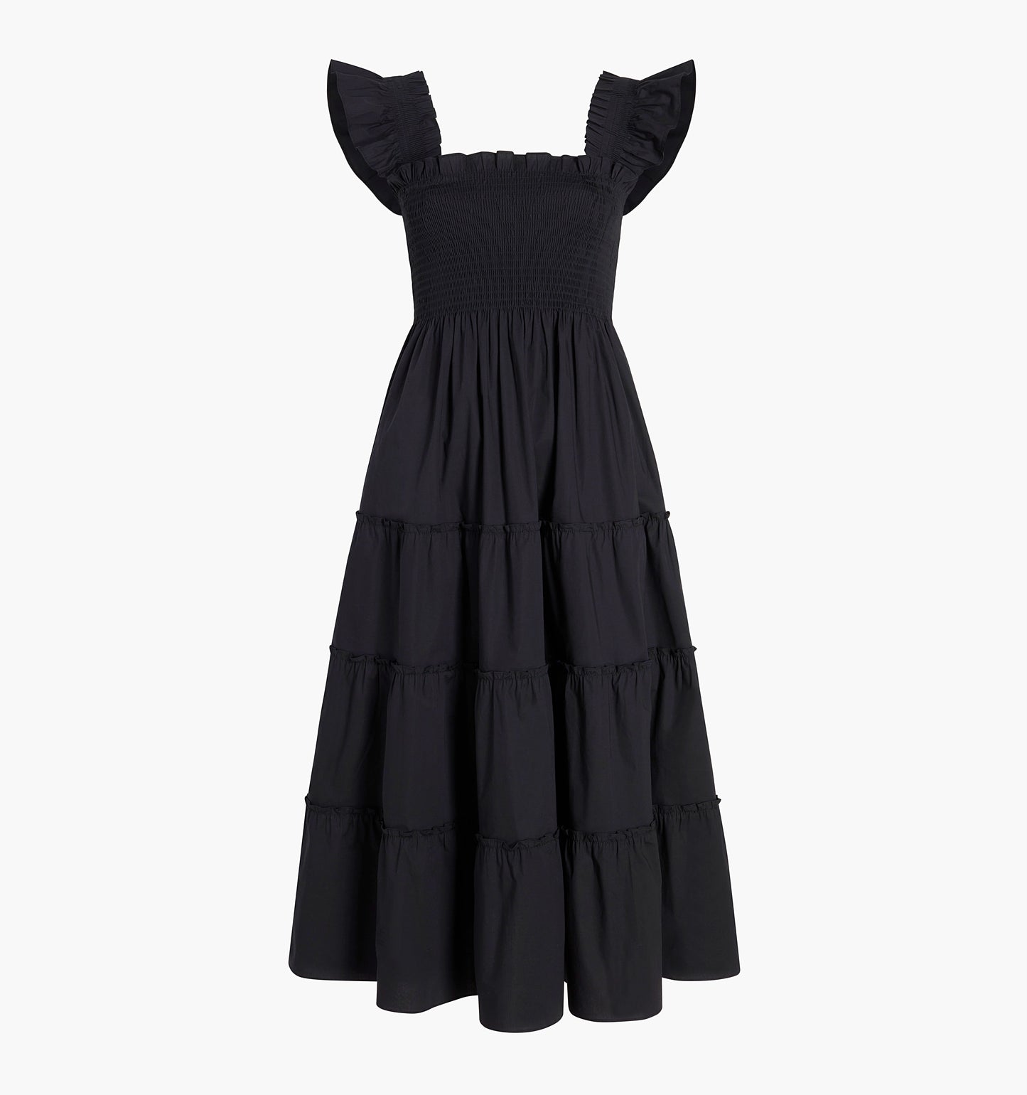 The Maternity Ellie Nap Dress - Black Cotton