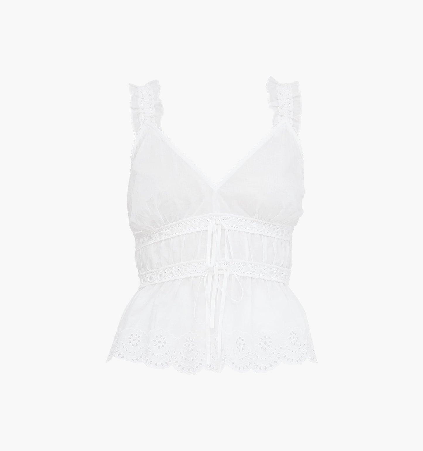 The Raven Top - White Broderie Voile