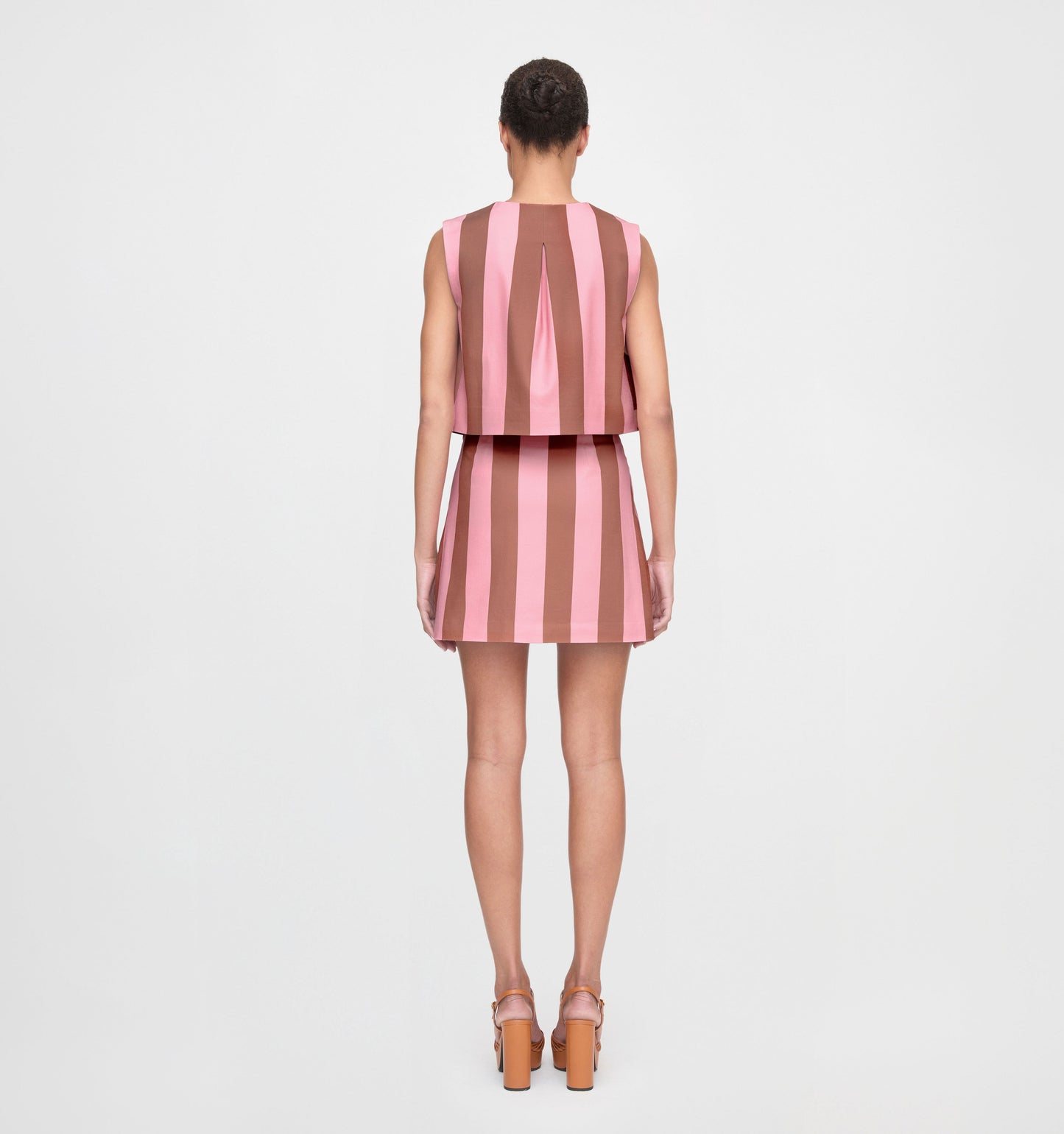 The Rosalie Top - Coral Cabana Stripe