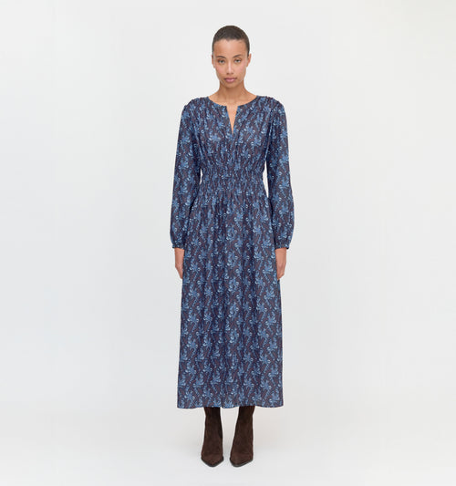 The Rosely Dress - Navy Cala Paisley