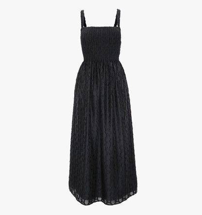 The Anita Nap Dress - Black Fil Coupé