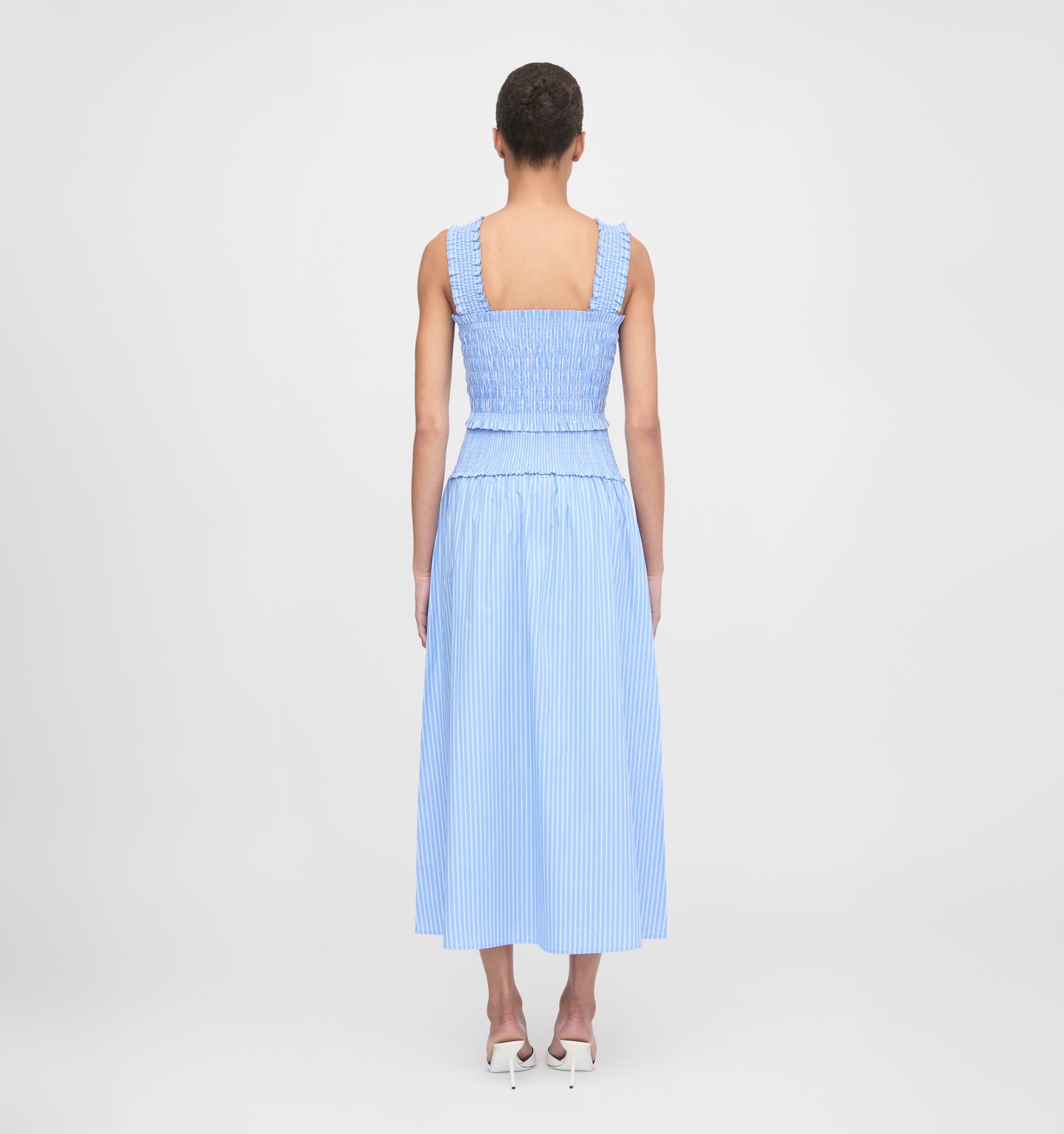 The Delphine Nap Skirt - Blue Stripe