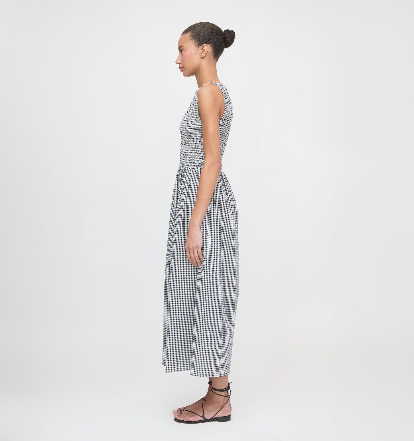 The Cosima Nap Dress - Black/Sand Gingham