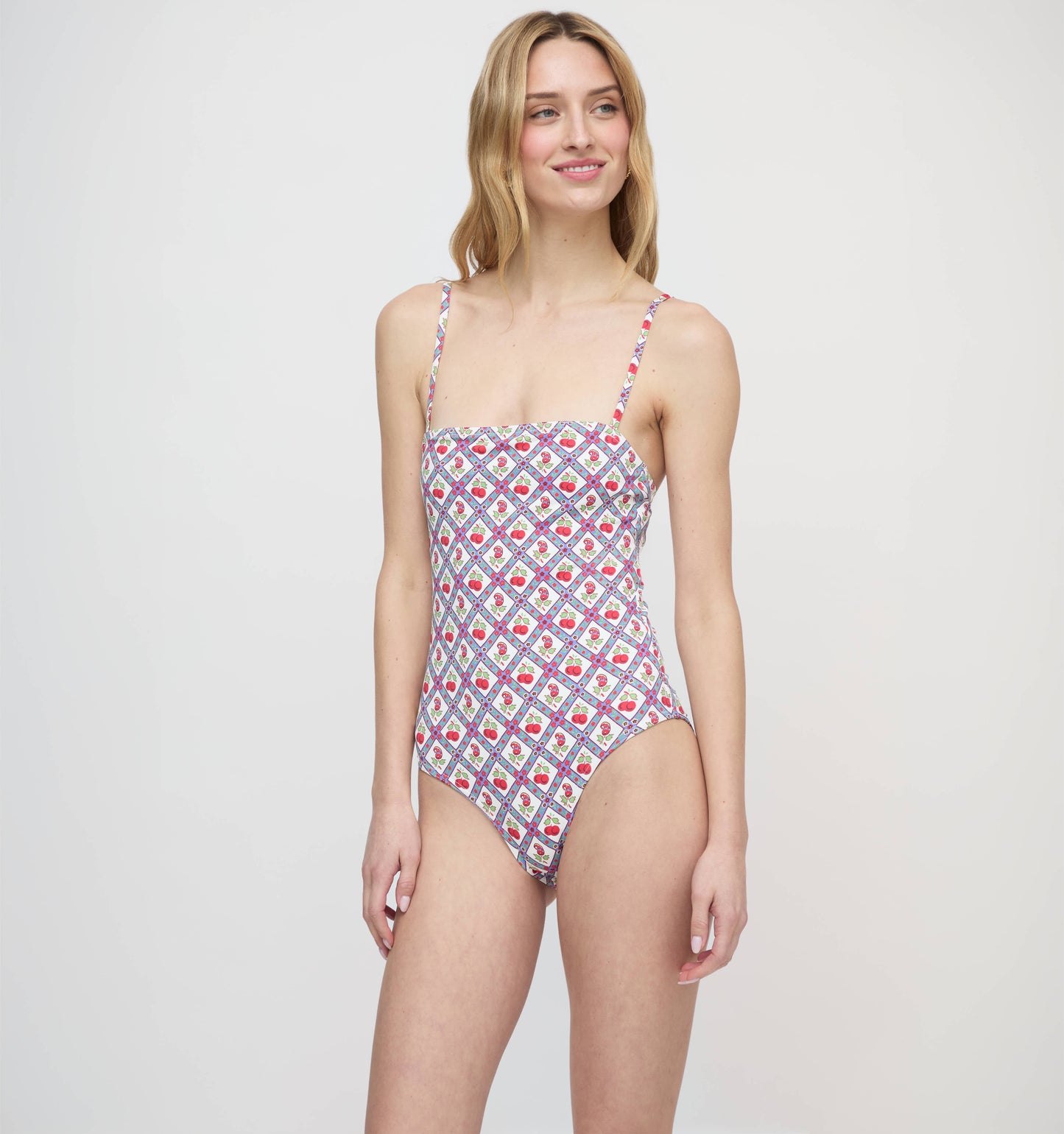 The Giana One Piece - Diamond Cherries Red