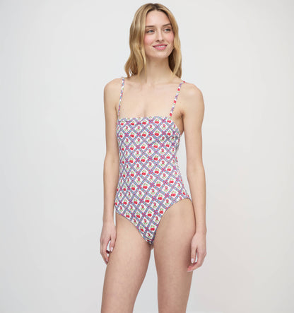 The Giana One Piece - Diamond Cherries Red
