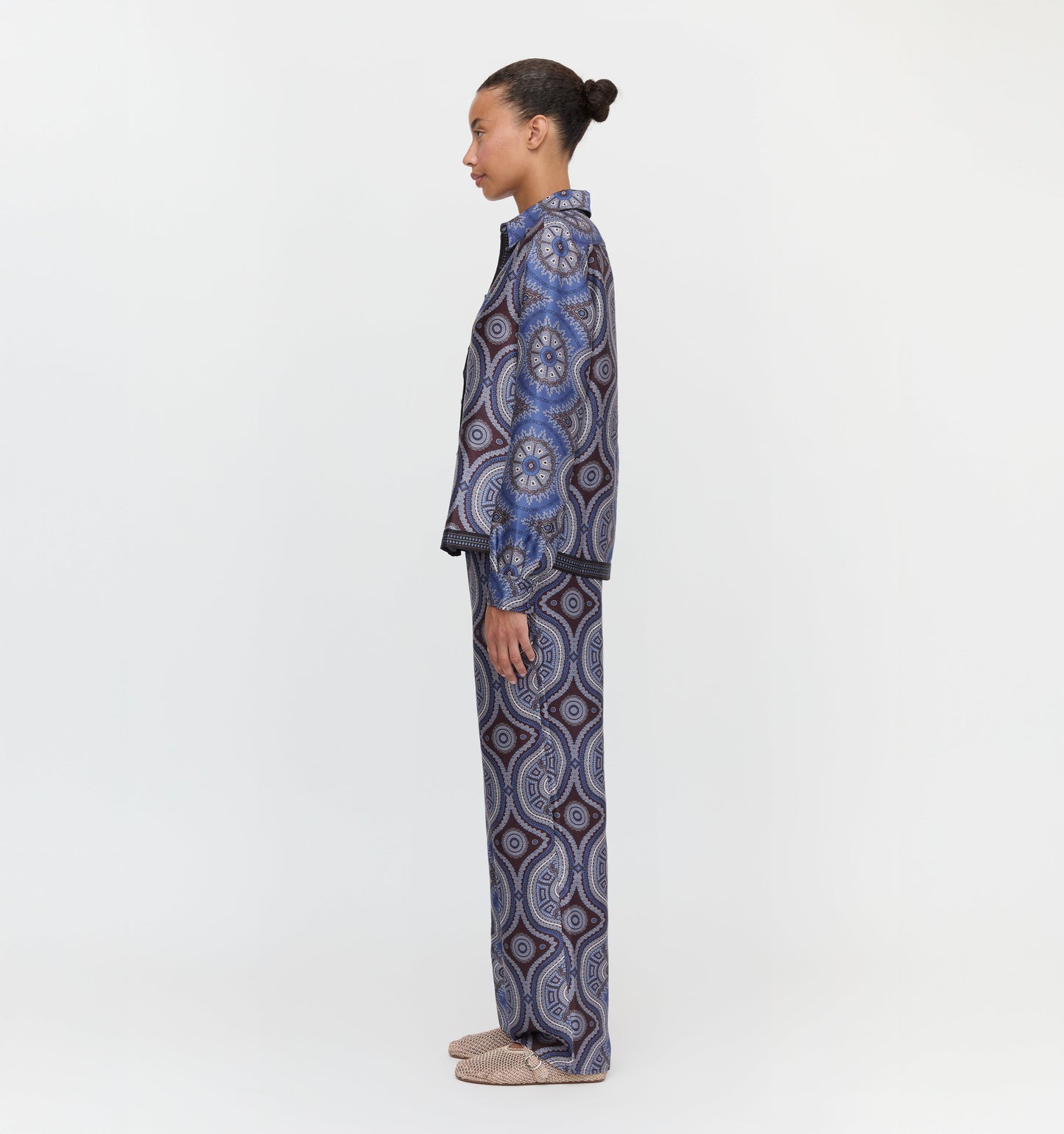 The Liv Top - Brown Cobalt Medallion