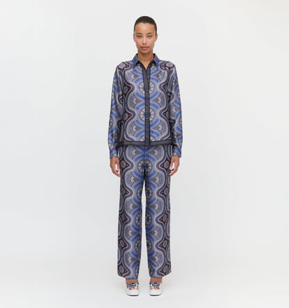 The Liv Top - Brown Cobalt Medallion