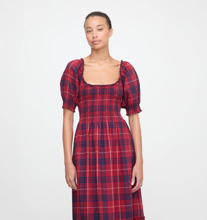 The Louisa Nap Dress - Cherry Tartan