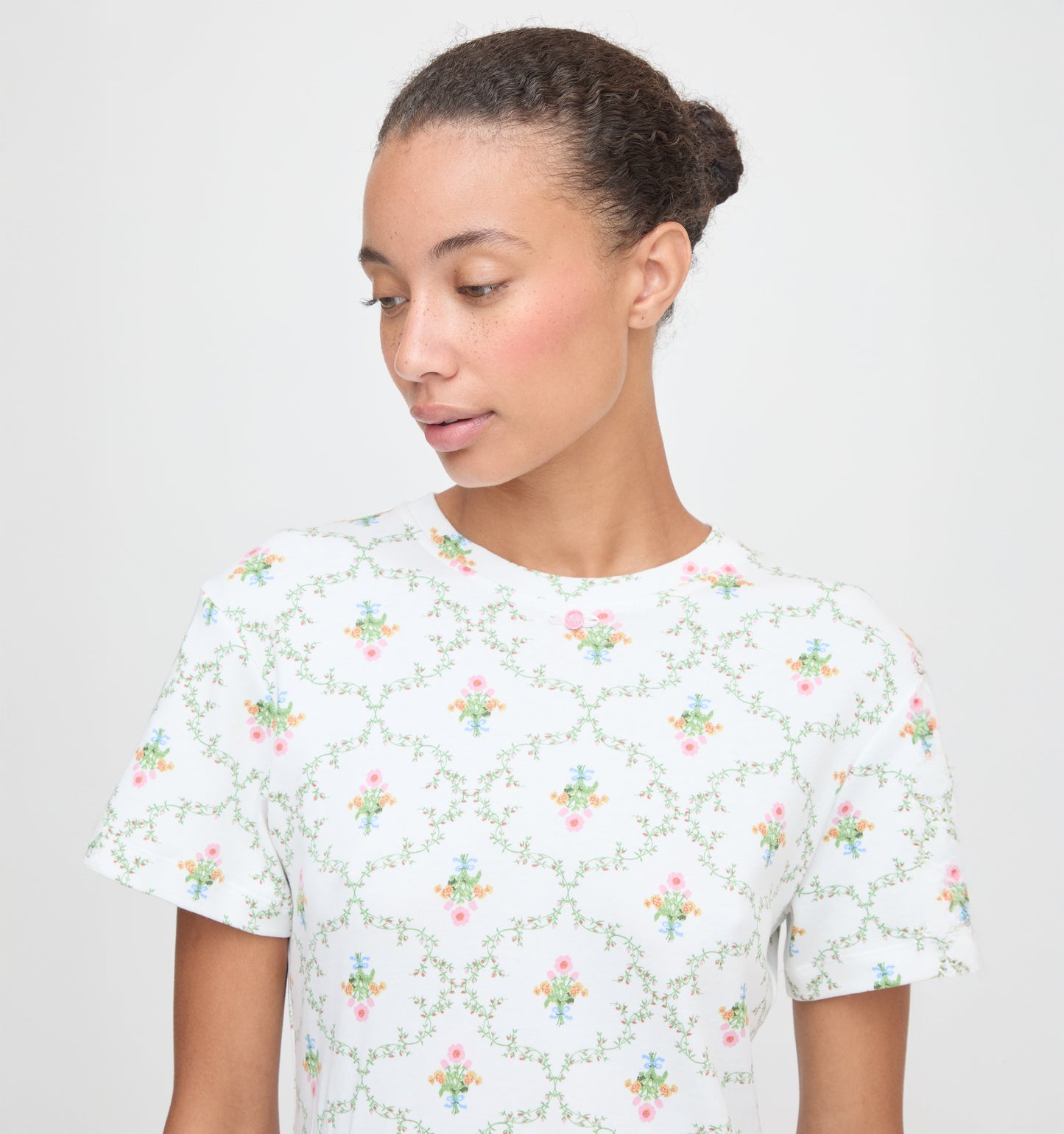 The Maggie Nightgown - Pastel Trellis