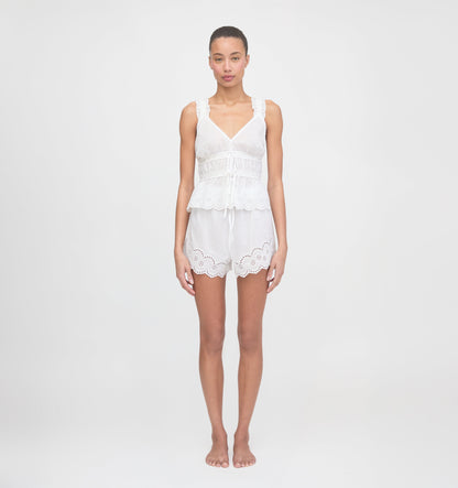The Raven Top - White Broderie Voile