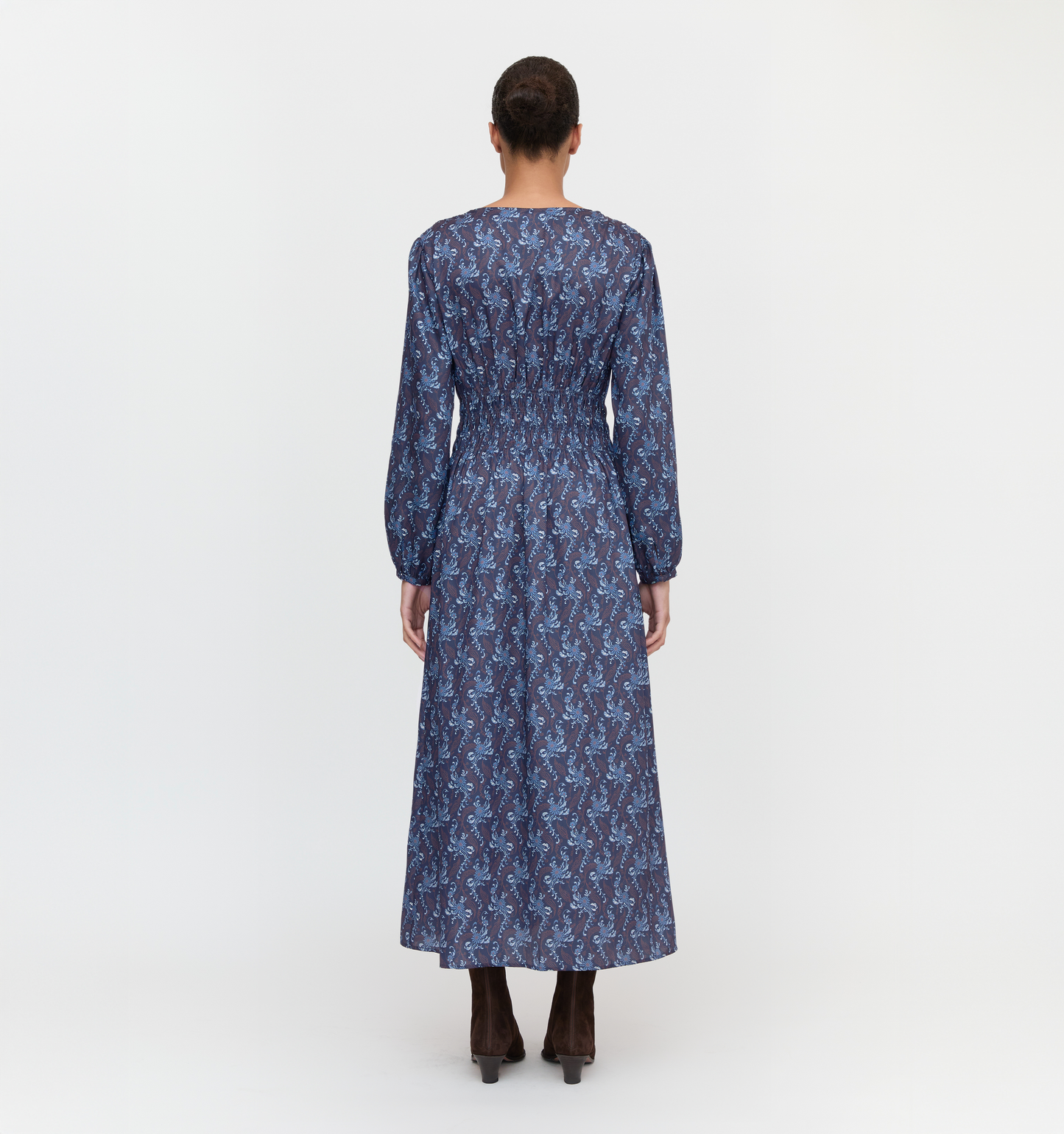 The Rosely Dress - Navy Cala Paisley