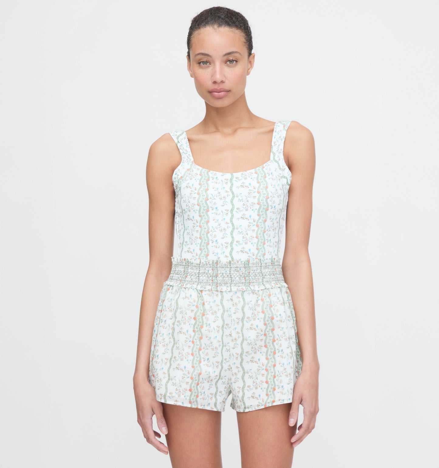 The Tessa One Piece - Green Provence Floral