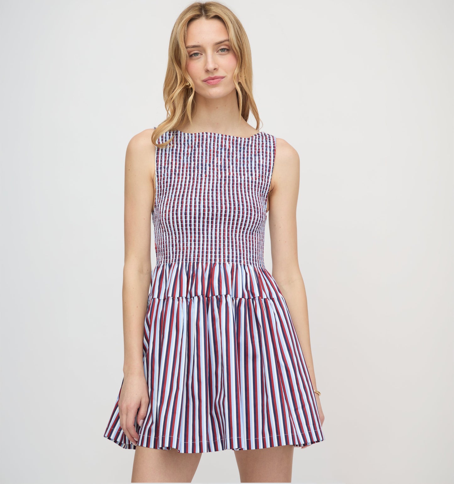 The Cosima Mini Nap Dress - Firecracker Stripe
