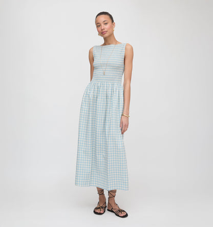 The Cosima Nap Dress - Blue/Red Gingham