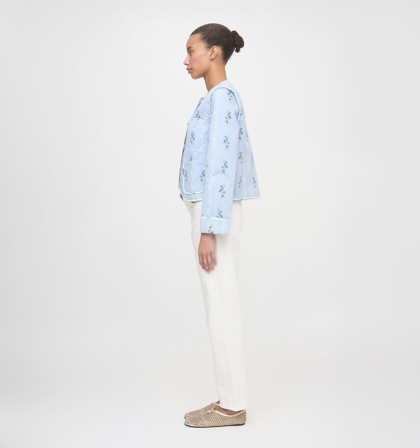 The Cropped Rowan Jacket - Bluebell Waltz