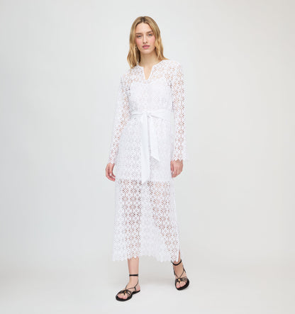 The Darinka Dress - White Medallion Lace