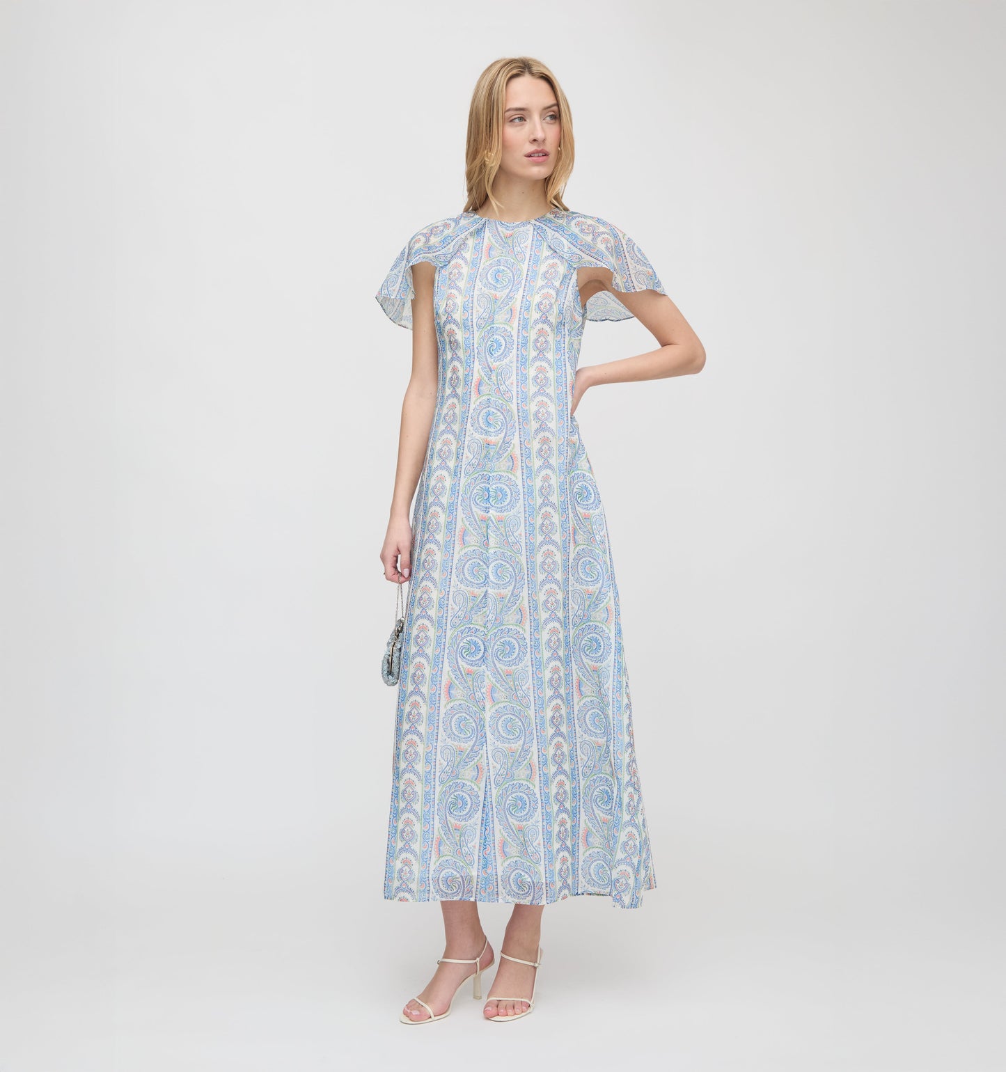 The Davina Dress - Blue Corsica Paisley