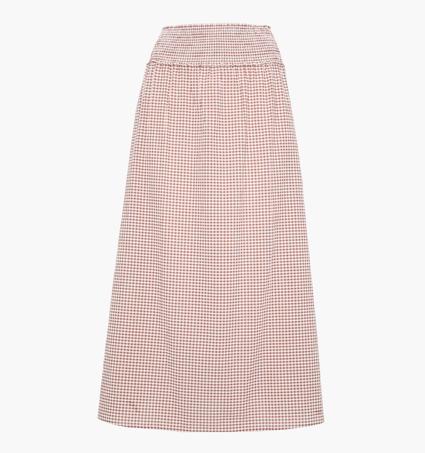 The Delphine Nap Skirt - Cognac Gingham