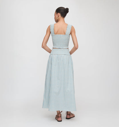 The Azalea Nap Top - Blue/Red Gingham