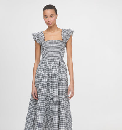 The Ellie Nap Dress - Black/Sand Gingham