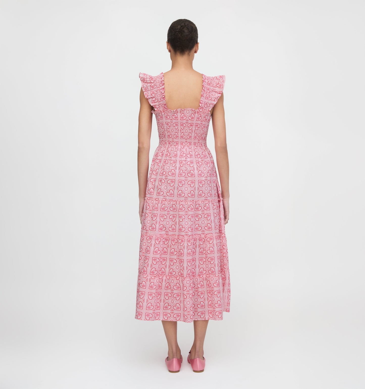 The Ellie Nap Dress - Red Patchwork Doily Heart