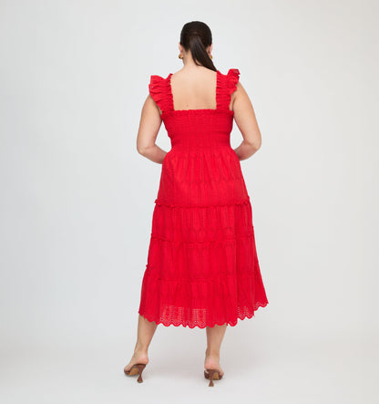 The Ellie Nap Dress - Cherry Trellis Broderie