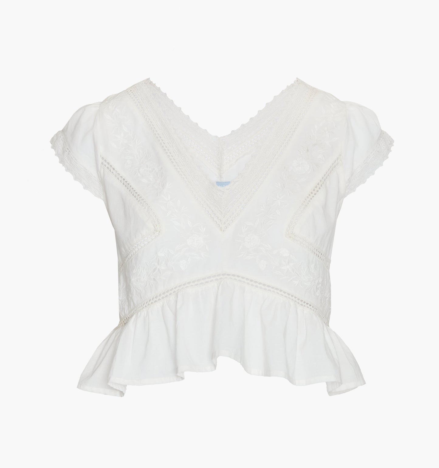 The Jackie Top - White Crisp Voile