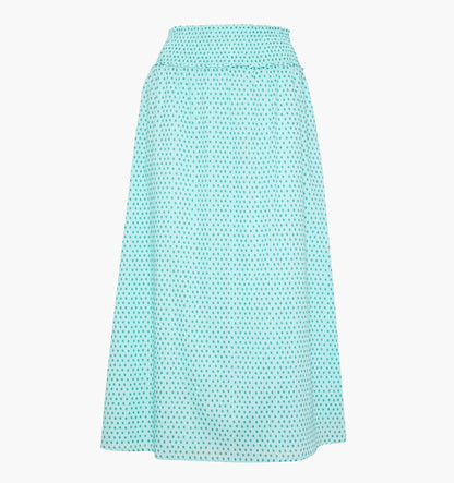 The Delphine Nap Skirt - Teal Poppy Half Drop