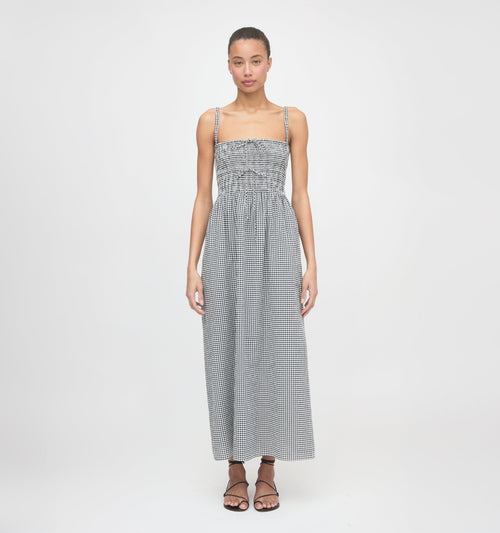 The Larissa Nap Dress - Black/Sand Gingham