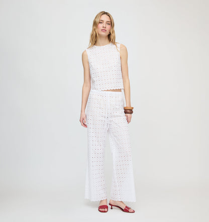 The Miro Top - White Diamond Eyelet