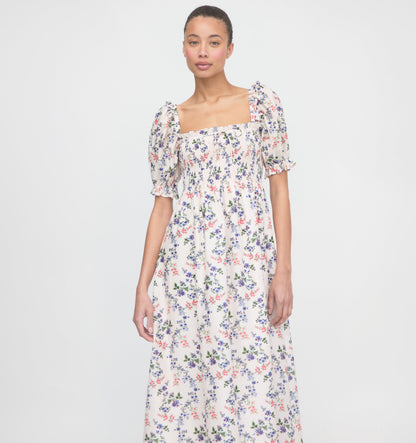 The Scarlett Nap Dress - Pink Scallop Bow Chintz