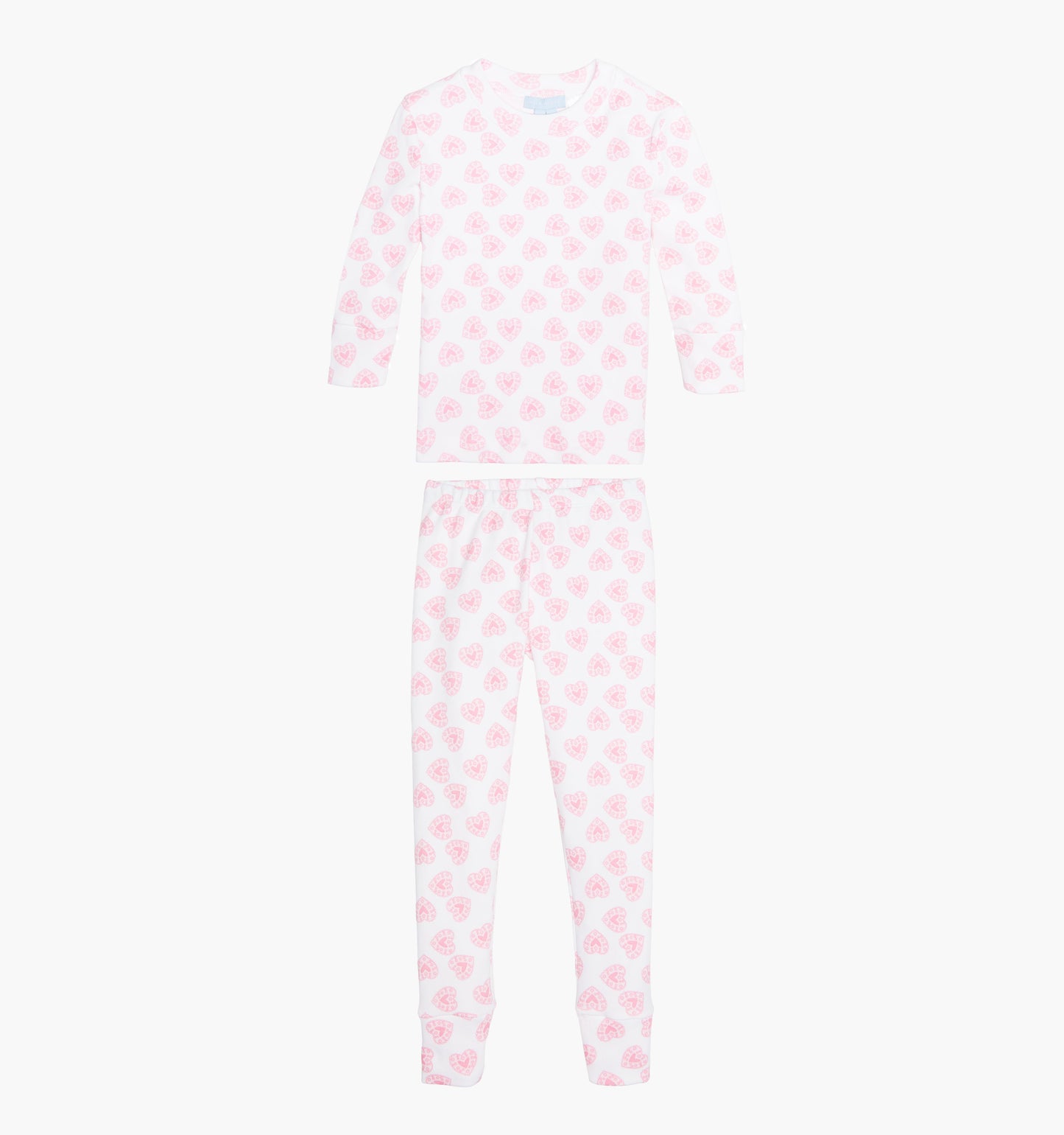 The Tiny Sully PJ Set - Pink Doily Heart