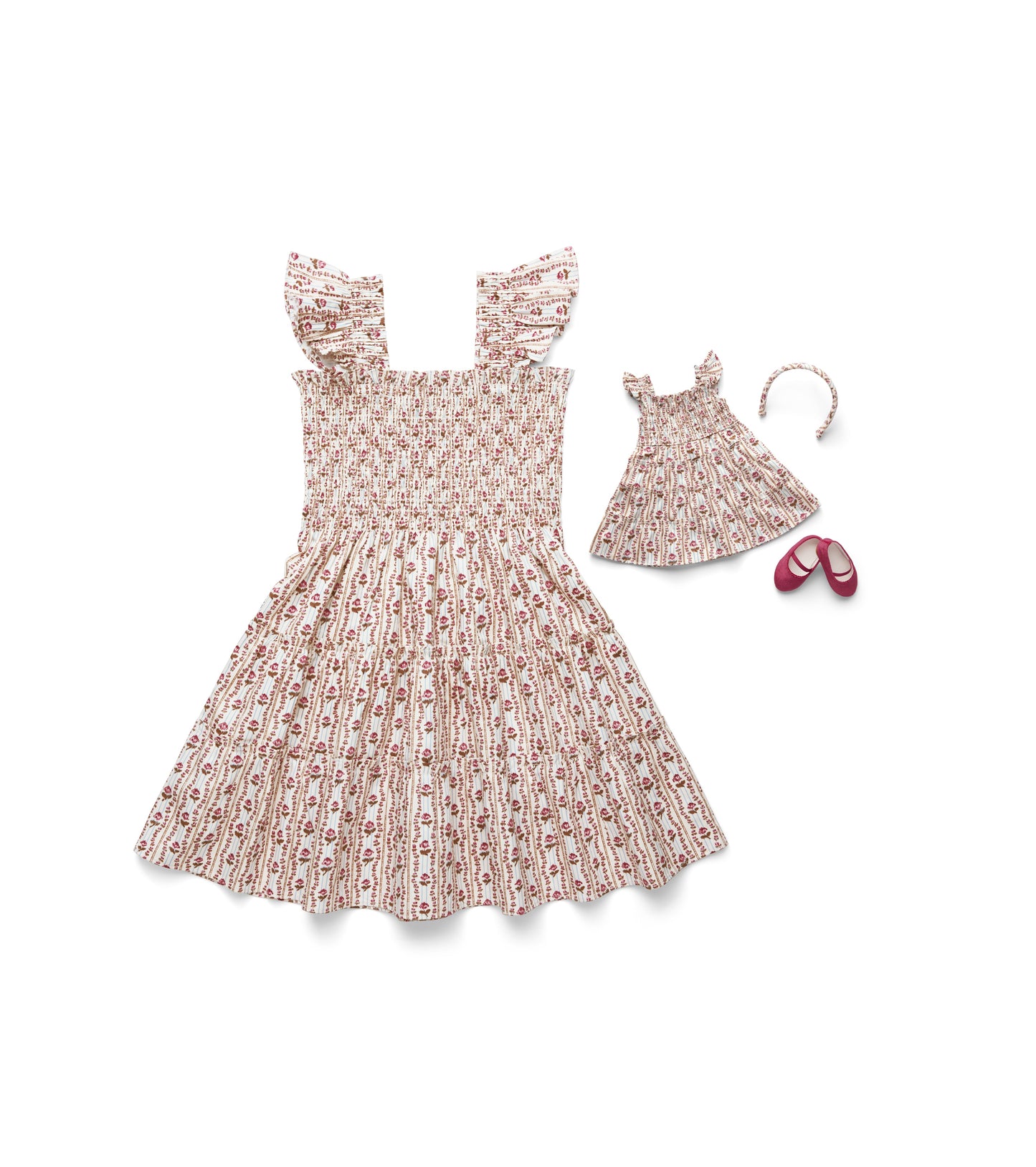 The American Girl® x Hill House Tiny Ellie Nap Dress - Felicity's Historical Print