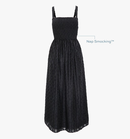 The Anita Nap Dress - Black Fil Coupé