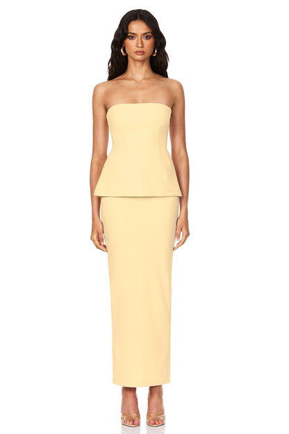 Nookie Caroline Strapless Top - Lemon