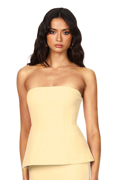 Nookie Caroline Strapless Top - Lemon