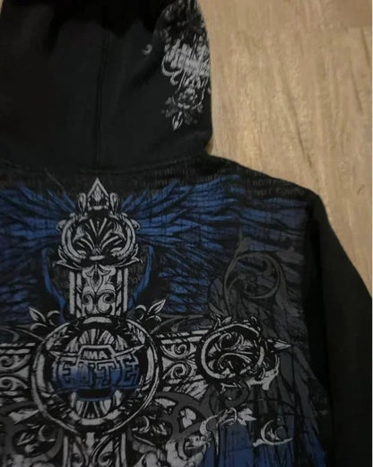 Dark Print Pullover Jumper