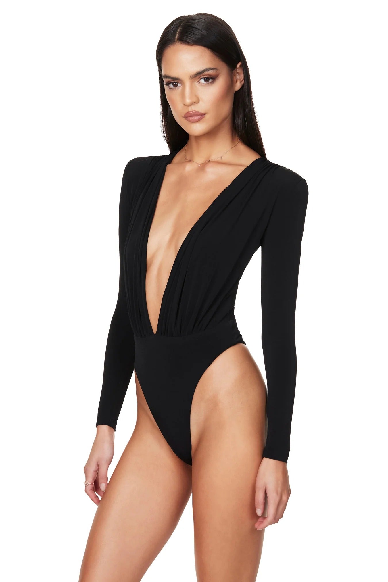 Nookie Dasha Plunge Bodysuit - Black