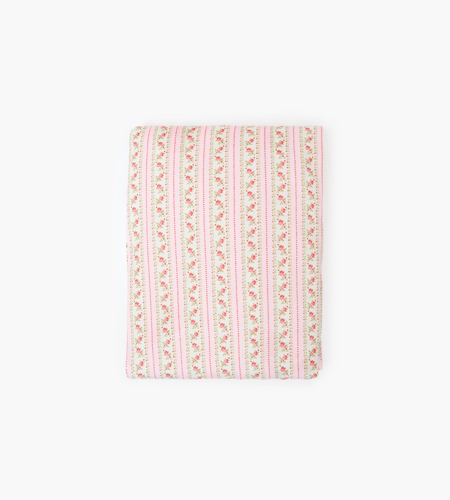The Fitted Sheet - Pink Floral Dot Stripe
