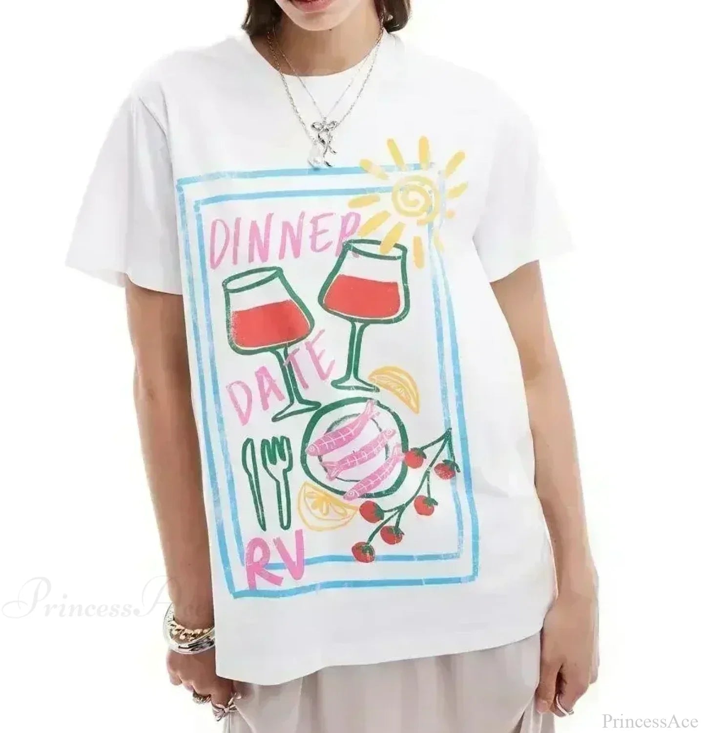 Harajuku Casual Summer Food T-shirt