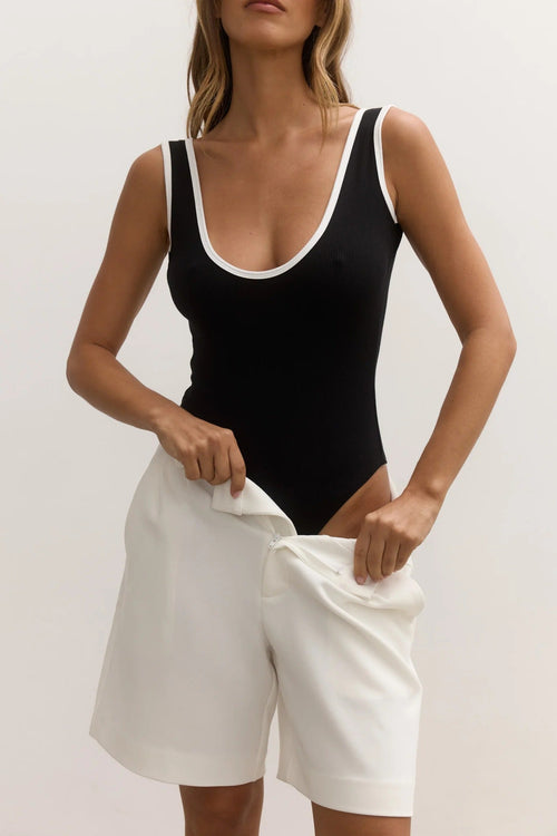 Reina Bodysuit - Black/White