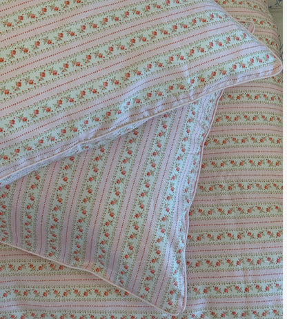 The Sheet Set - Pink Floral Dot Stripe